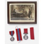 An ERII Imperial Service Medal and an ERII Meritorious Service Medal, both named to Percy John