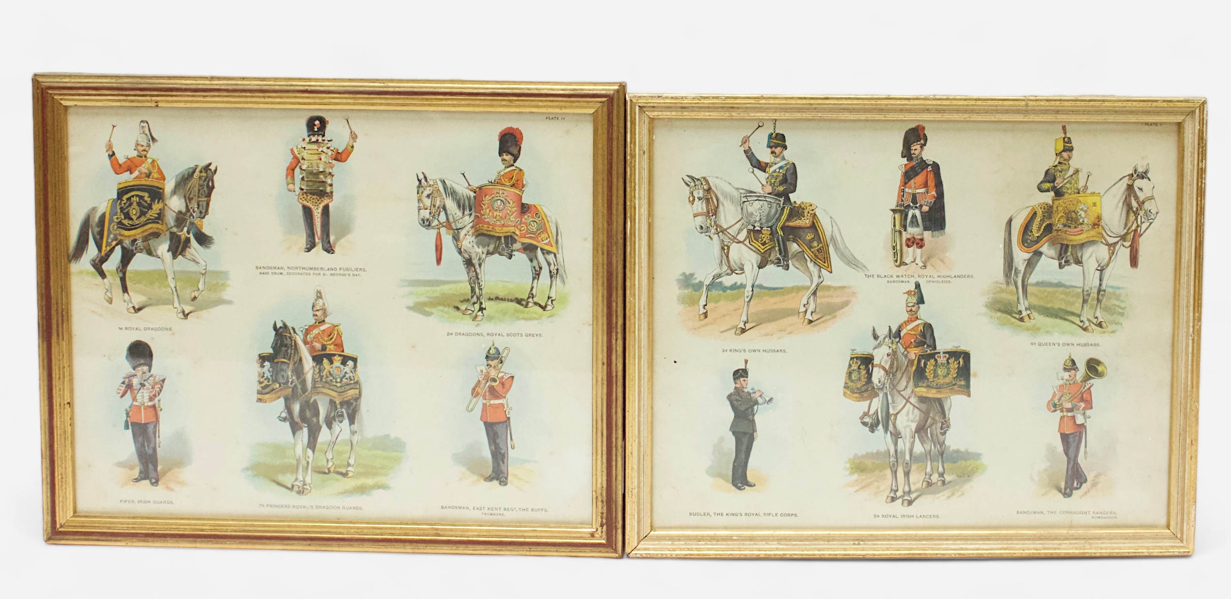Five various prints, comprising 2x 'Types of The Indian Native Army, from the Army & Navy Gazette, - Image 4 of 5