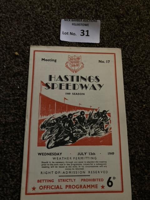 Speedway : Hastings v Halifax rare postwar program