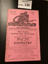 Speedway : Belle Vue v Overseas programme 16/09/19