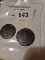 Coins/Banknotes : KG III Cartwheel 1d 1797 (2)