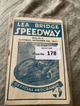 Speedway : Lea Bridge : Clapton v Nottingham progr