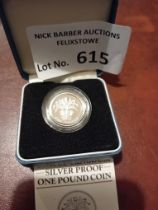 Coins/Banknotes : £1 Silver Proof 1984 Encapsulat