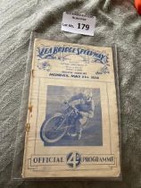 Speedway : Lea Bridge v New Cross programme 21/05/