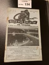 Speedway : Belle Vue v Harringay programme 14/07/1