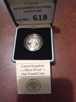 Coins/Banknotes : £1 Silver Proof 1987 Encapsulat