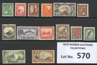 Stamps : NEW ZEALAND 1935 Set Unchecked for Waterm