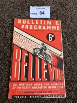 Speedway : Belle Vue v Southampton programme 10/06