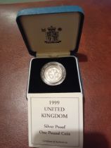 Coins/Banknotes : £1 Silver Proof 1985 Encapsulat