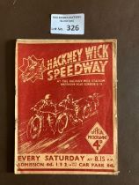 Speedway : Hackney Wick v Nottingham programme 21