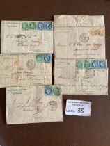 Stamps : FRANCE postal history all from Bordeaux t