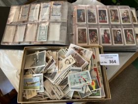 Cigarette Cards : Small box of loose & album - man