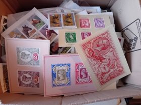 Stamps : BOX Mixed lot Incl. Stamps, Cards and goo