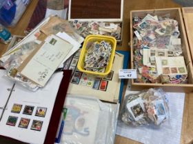 Stamps : Large box mixed lot inc cartons of loose