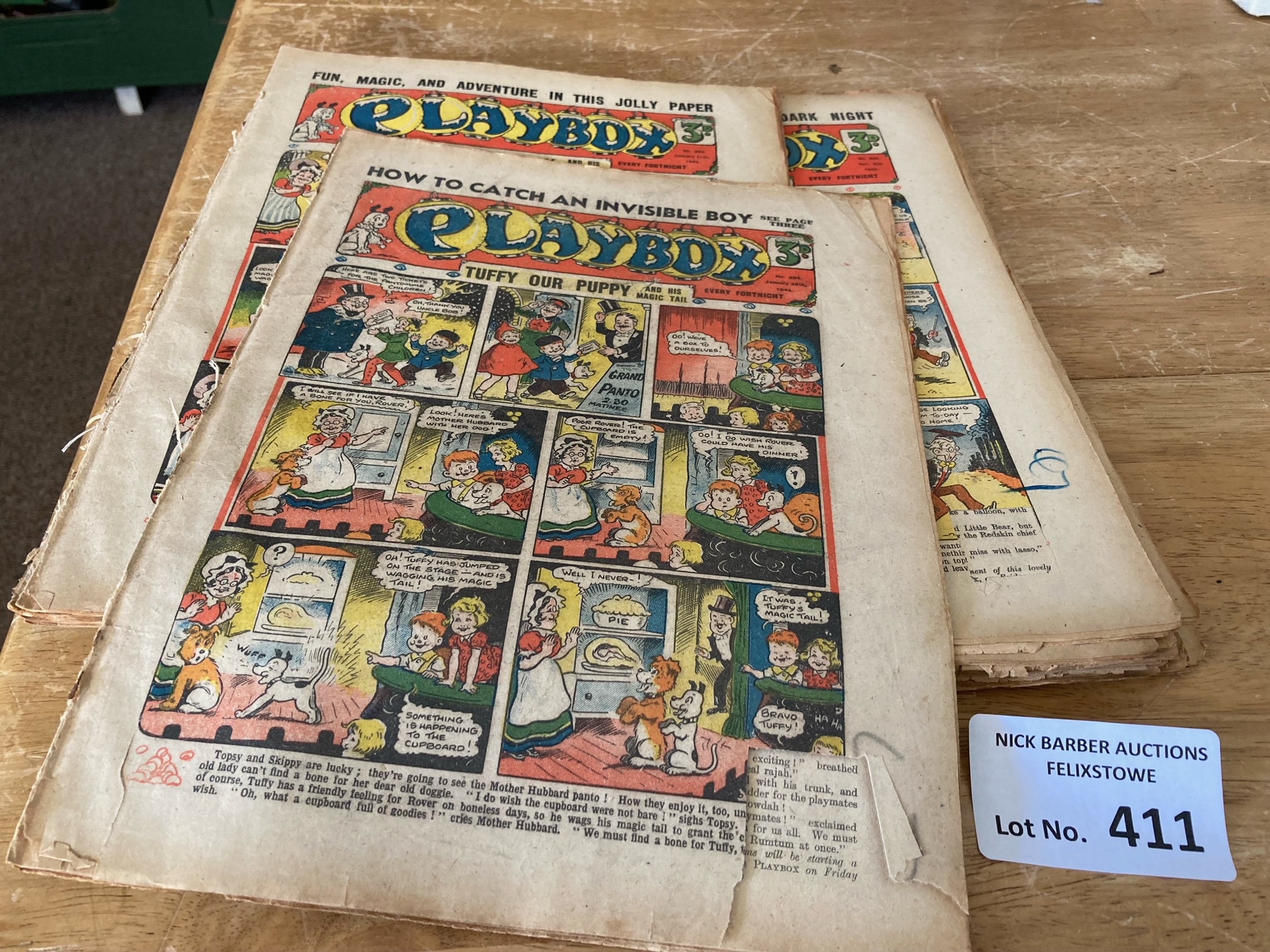 Comics : Playbox comics 1943-4 - tatty condition w