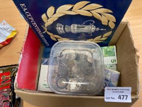 Collectables : Box of coins & banknotes - some sil