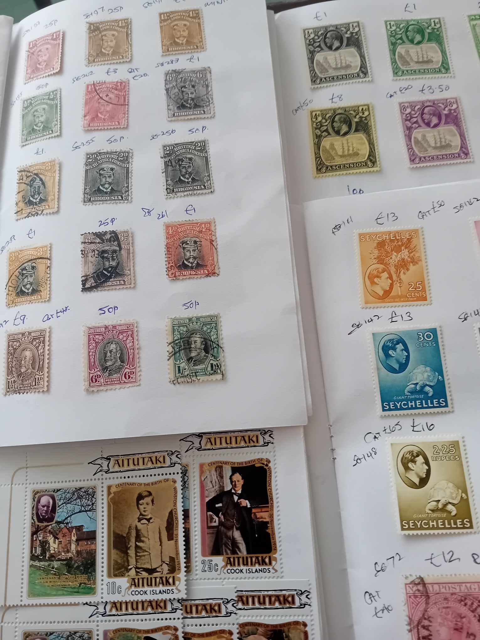 Stamps : Circulated Club Books - mainly Colonial (