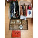 Collectables : Fountain pens in 2 tubs - nice inte