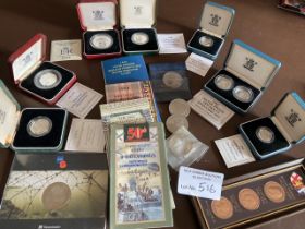 Collectables : Coins GB collection of various silv