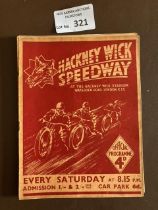 Speedway : Hackney Wick v Stoke programme 12 pages