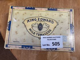 Collectables : King Edward mild tobacco cigars box