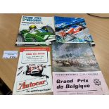 Motor Racing : Grand Racing F1 programmes x3 Belgi