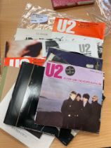 Records : U2 Collection of 7'' singles many with p