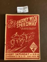 Speedway : Hackney Wick - England v Dominions prog