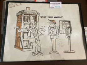 Collectables : Dr. Who original caricature drawing