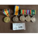 Militaria : Set of medals WWI & WWII 36567 PTE F W