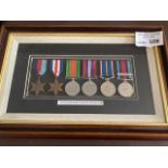 Militaria : WWII 1939-1945 framed set of 6 medals