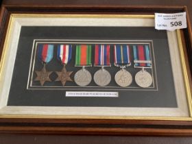 Militaria : WWII 1939-1945 framed set of 6 medals