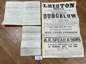 Collectables : Sales Particulars - three sets, 1 x