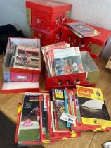 Football : Arsenal related crate of programmes inc