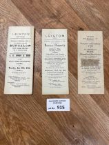 Collectables : Sales Particulars - three sets, 1 x