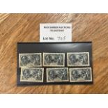 Stamps : Set of six 10 shilling GV seahorses on st