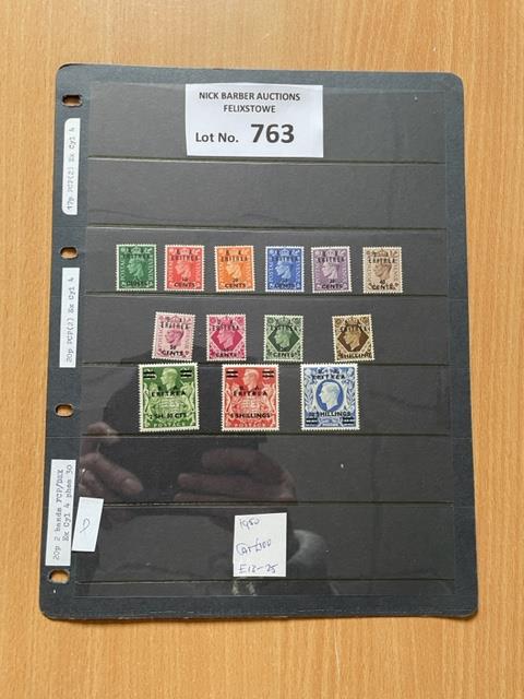 Stamps : ERITREA 1950 overprints on GB,SG 13/25 Fi