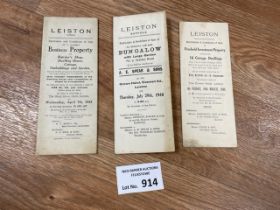 Collectables : Sales Particulars - three sets, 1 x