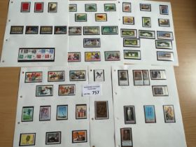 Stamps : China - collection of stamps on 6 pages,