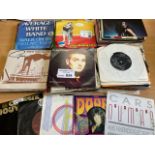 Records : Box containing 150+ singles, 1970's/80'