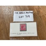 Stamps : GB KEVII Shilling Carmine stamp, mint.