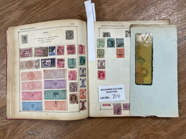 Stamps : Well filled old Strand album. GB removed