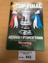 Football : Arsenal v Ipswich FA Cup Final programm