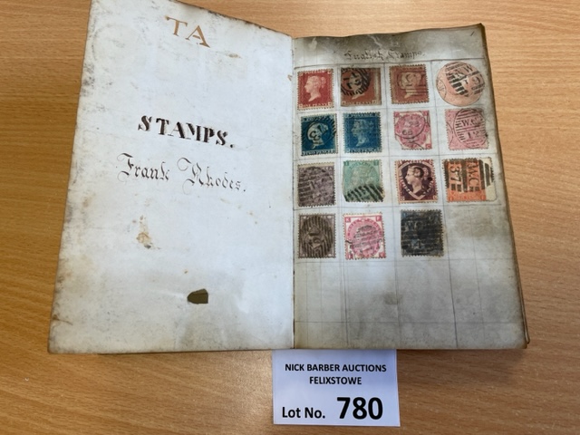 Stamps : Very old 1800's small stamp album.