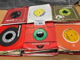 Records : Box of approx 150 7" singles, mainly 197