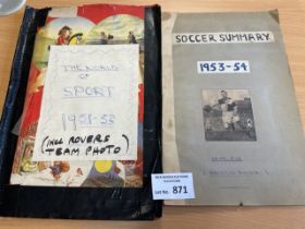 Sports Memorabilia : Two scrapbooks of football an