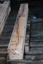 One piece of oak, 6'' square x 57'' long.