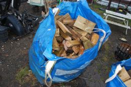 A large bag of softwood offcuts.