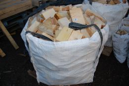 A large bag of softwood offcuts