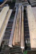 Thirteen lengths of softwood 1 1/2'' x 2'' up to 82'' long.